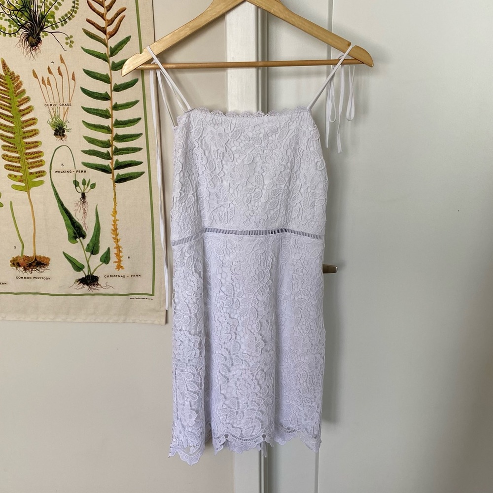 Abercrombie White Lace Tie Strap Dress